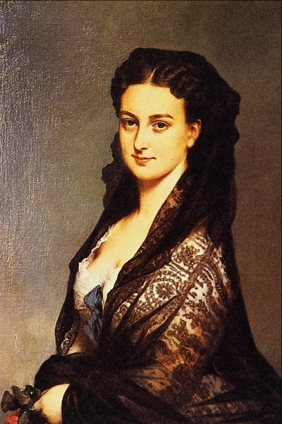 Unknown Woman with Mantilla by Franz Xaver Winterhalter